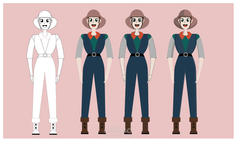 رسم شخصيات كرتونية