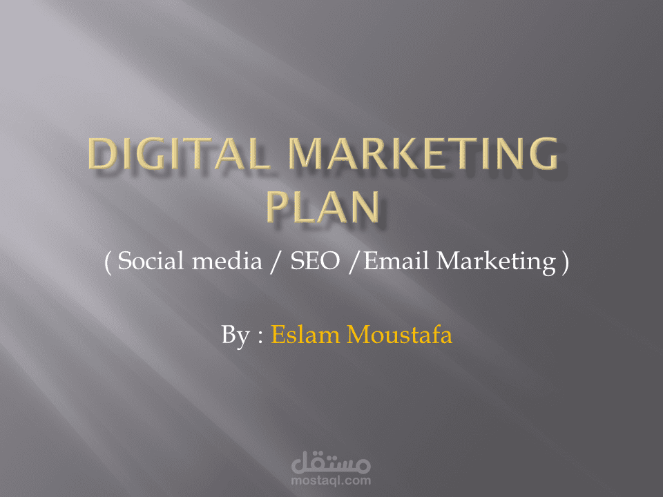 Digital Marketing Plan