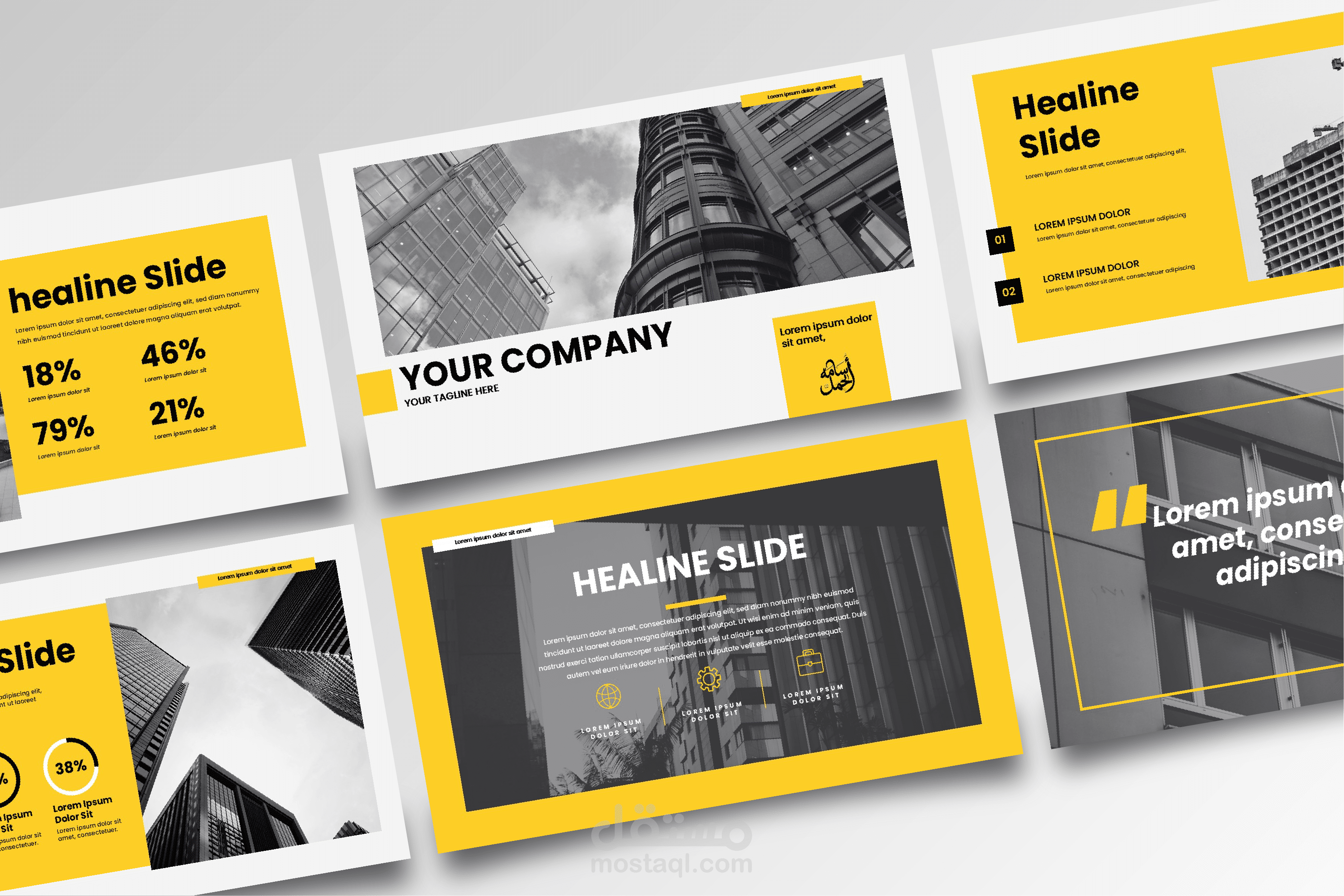 عرض تقديمي احترافي لتعزيز هوية شركتك