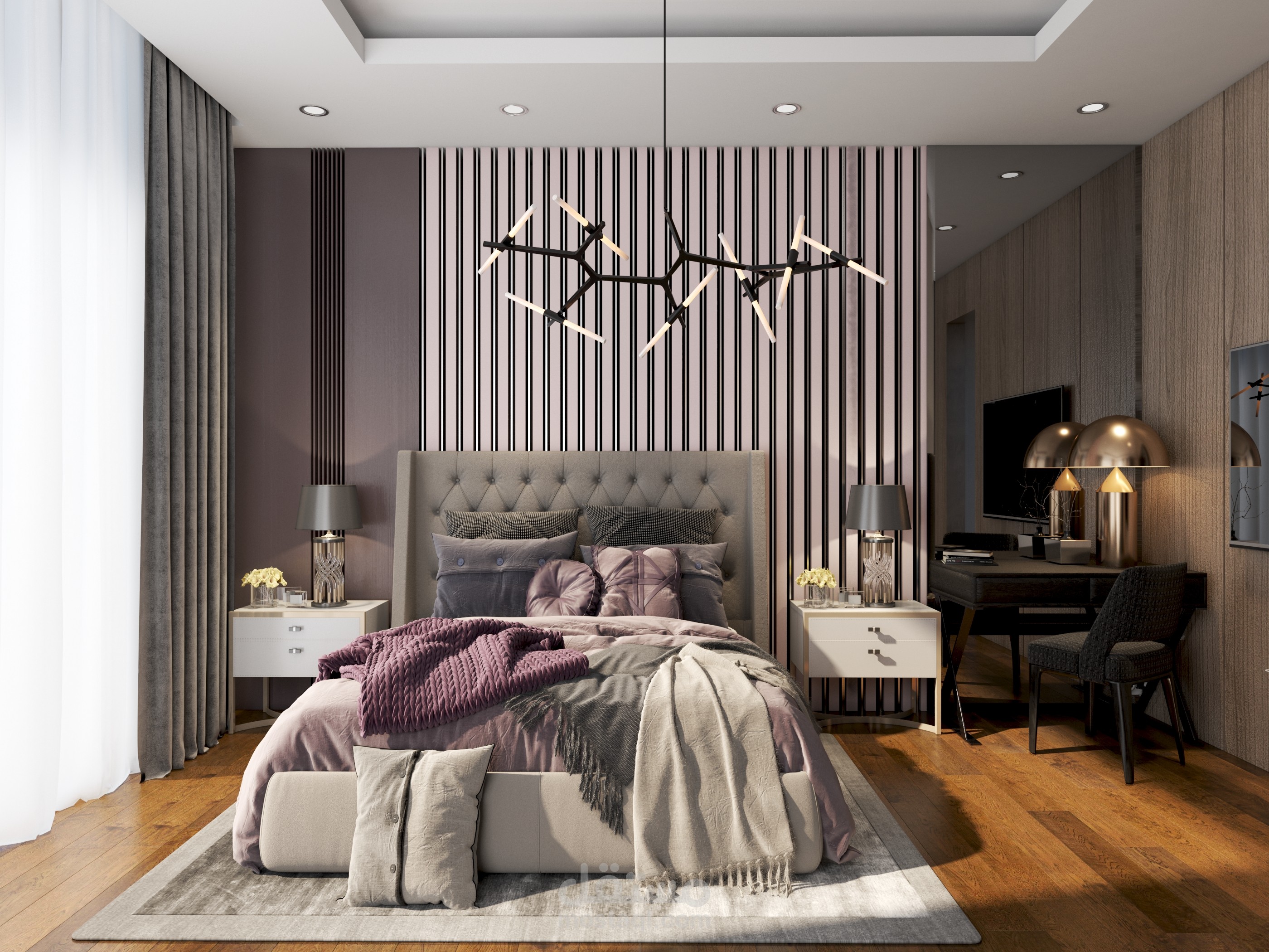 تصميم لغرفه نوم موردن