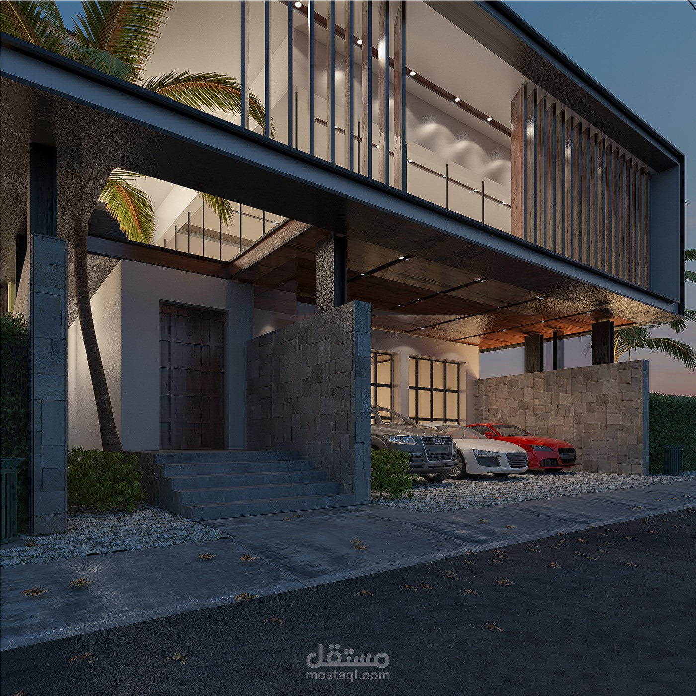 تصميم واجهه فيلا خارجيه