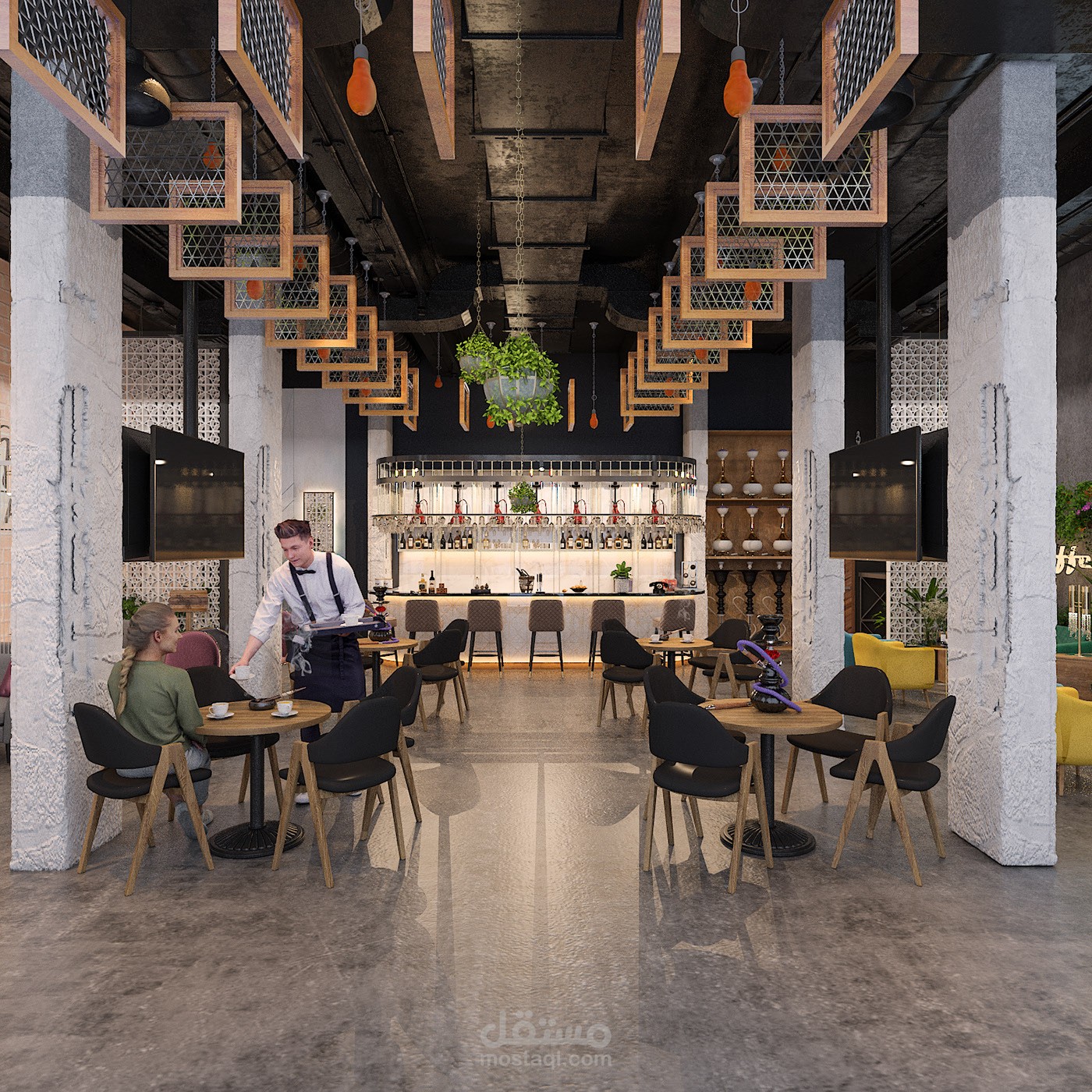 تصميم كافيه فى سعوديه