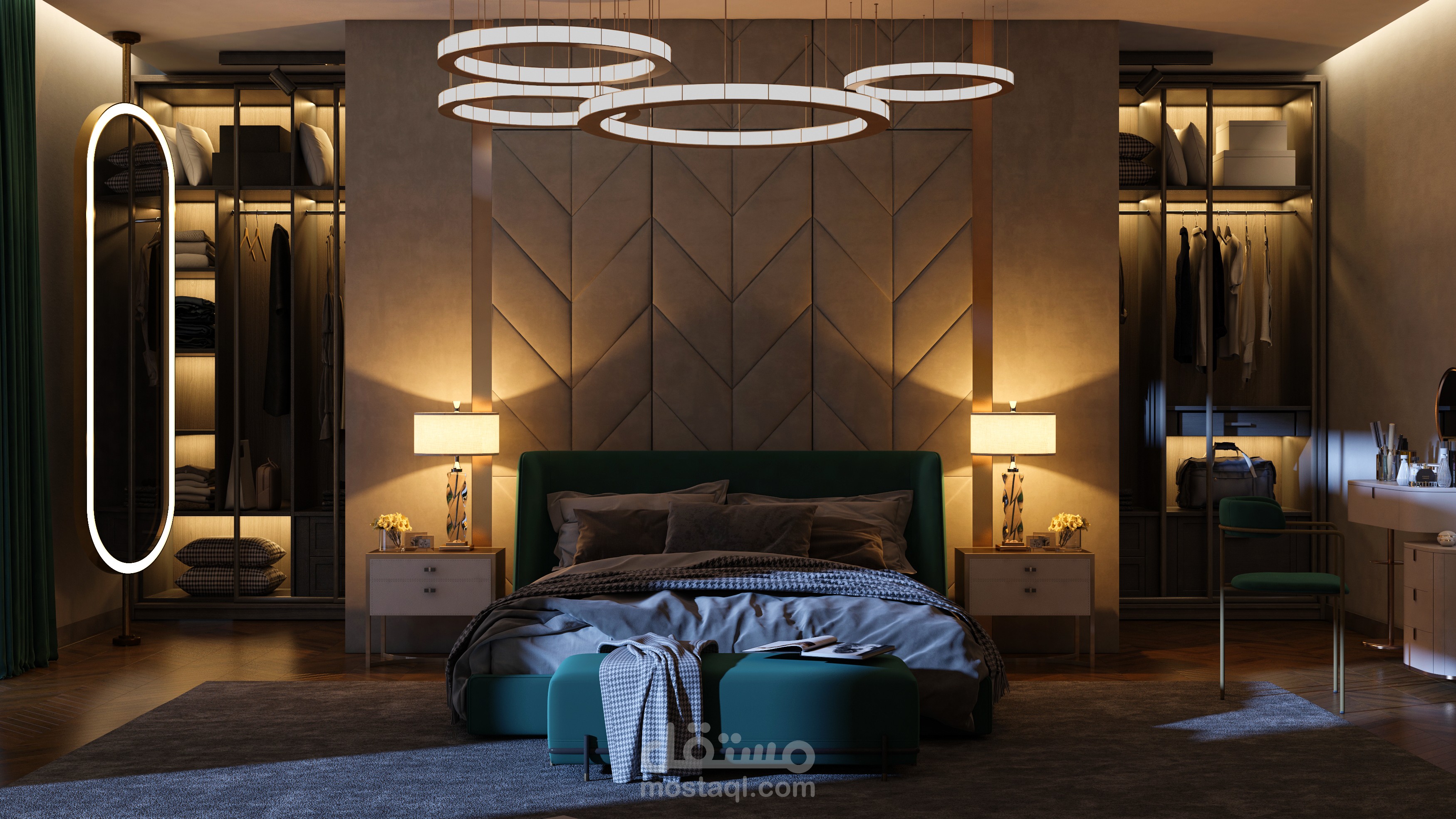 تصميم غرفه نوم ماستر +فيديو انميشن