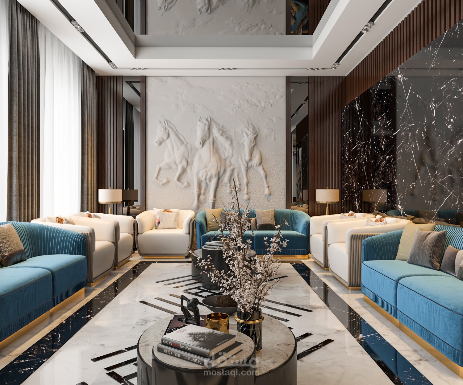 تصميم فيلا دور ارضي