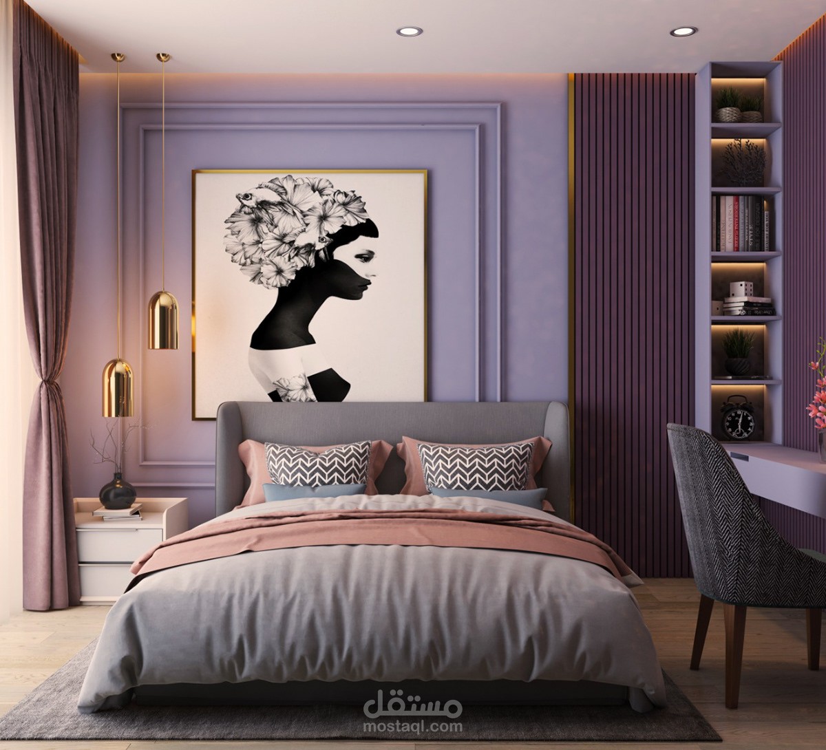 من اعمالى تصميم غرفه بنت