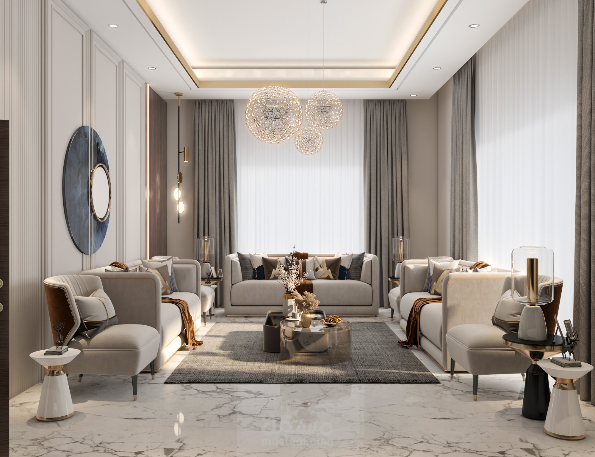 من اعمالى تصميم فيلا فى مدينه رياض