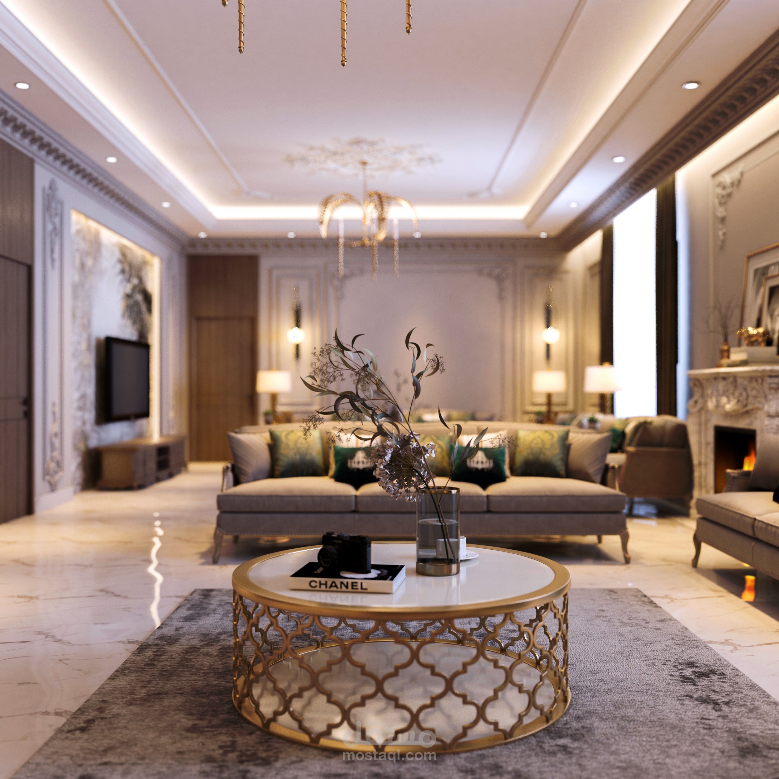 من اعمالى تصميم مجلس نيو كلاسيك