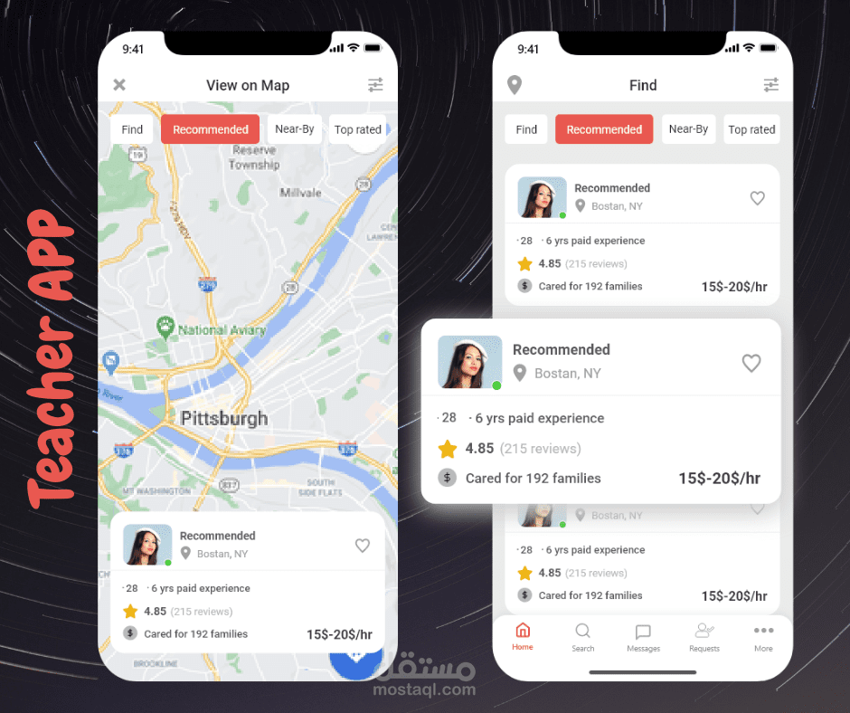 UXUI Design, Teacher iOS app