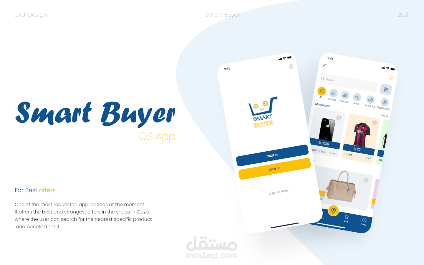 Showcase for Smart Buyer App, UXUI Design