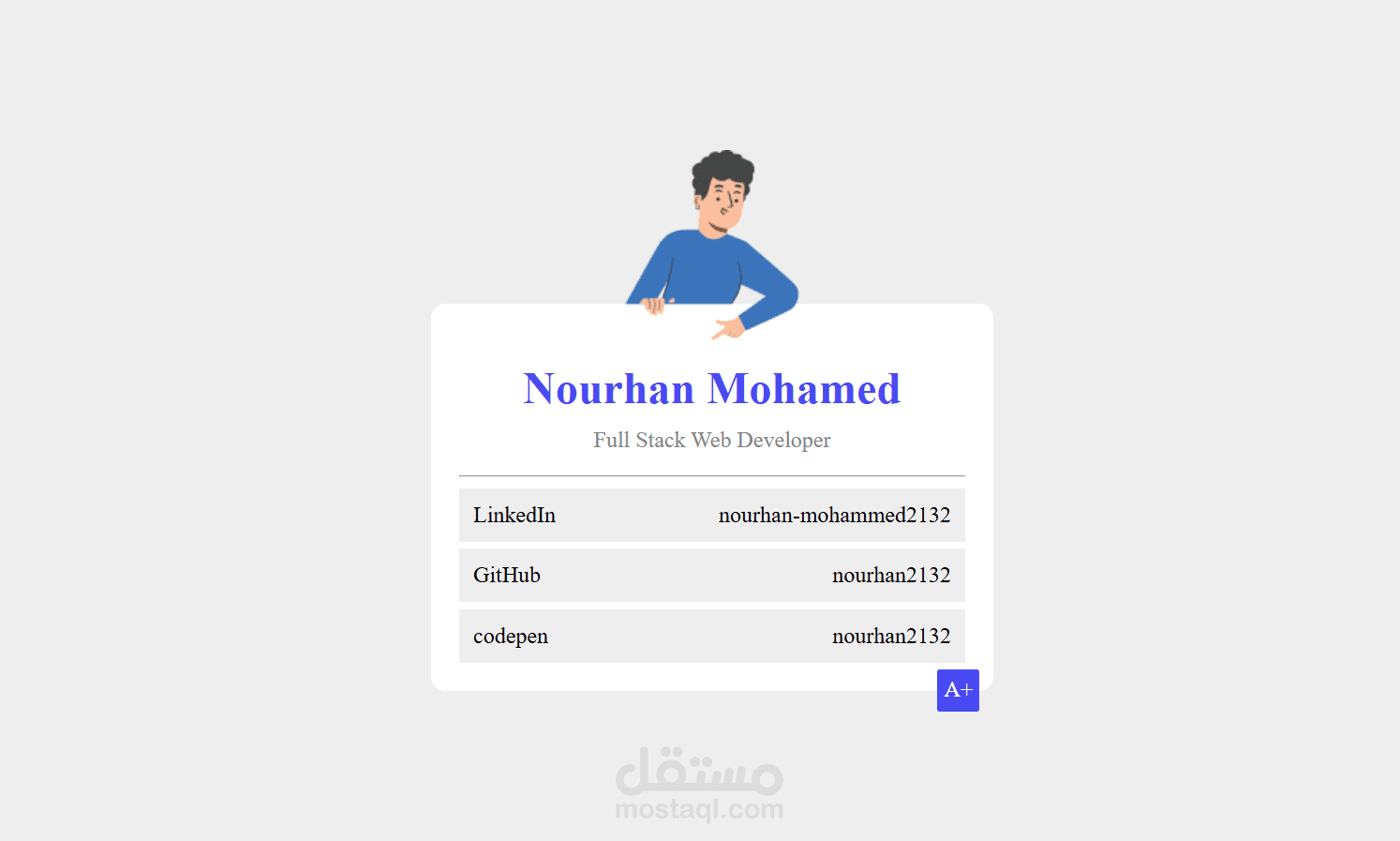 Card with HTML + CSS