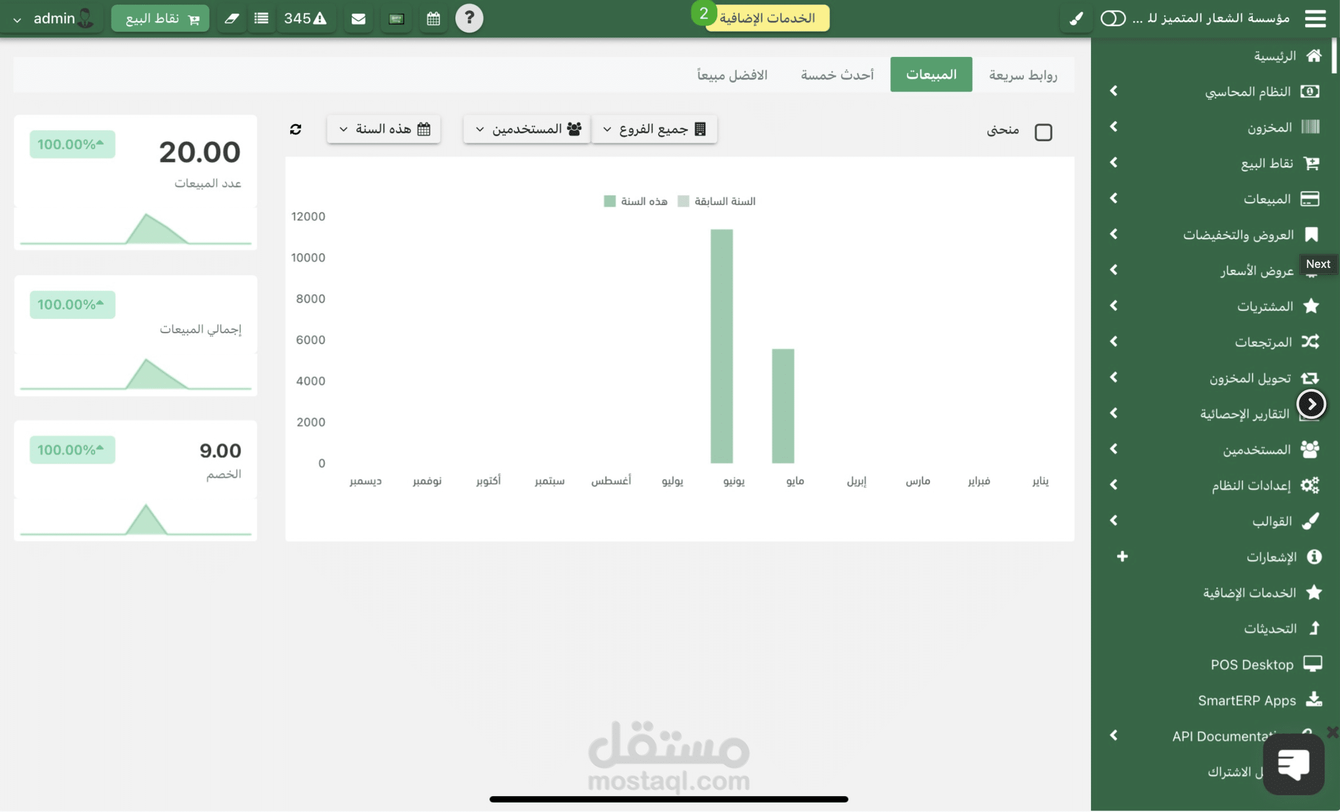 تاسيس وتهيئة برنامج محاسبي متوافق مع الربط الالكتروني لهيئة الزكاة والدخل ومنصة فاتورة المرحلة الثانية