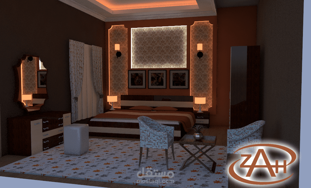 تصميم غرفة نوم رئيسية