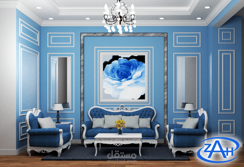 تصميم صالون كلاسيكى