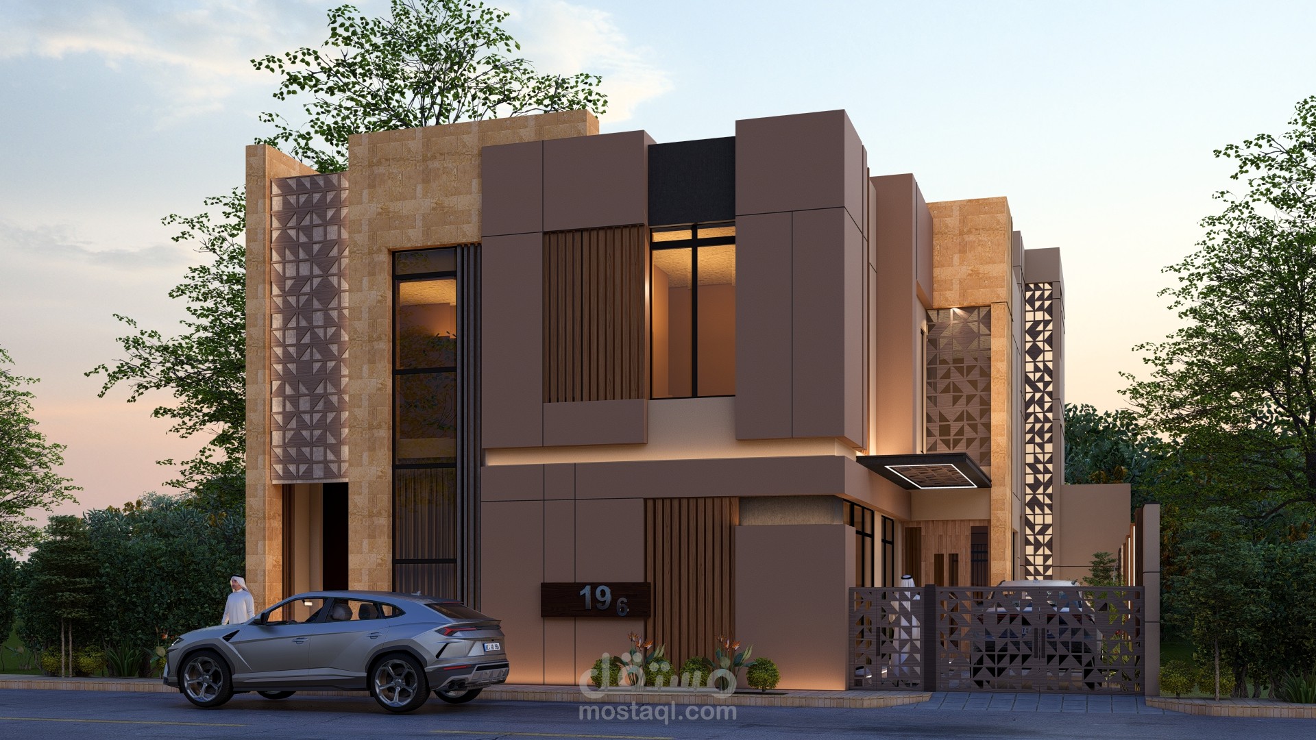تصميم واجهة فيلا حديثة