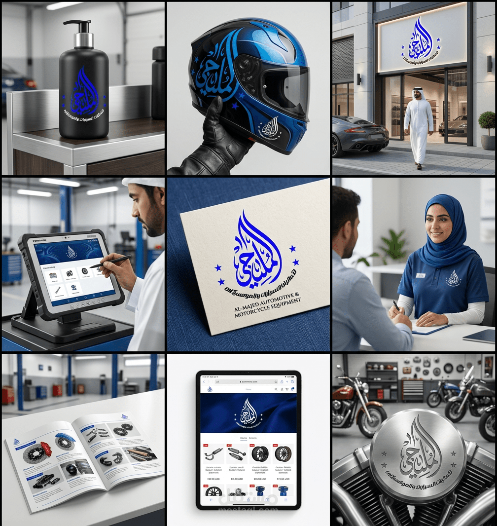 هوية بصرية   لشركة المليجي لكماليات السيارات