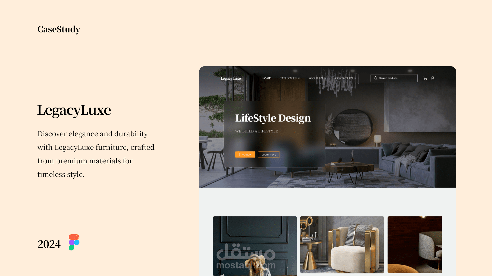 Legacyluxe furniture UIUX Design