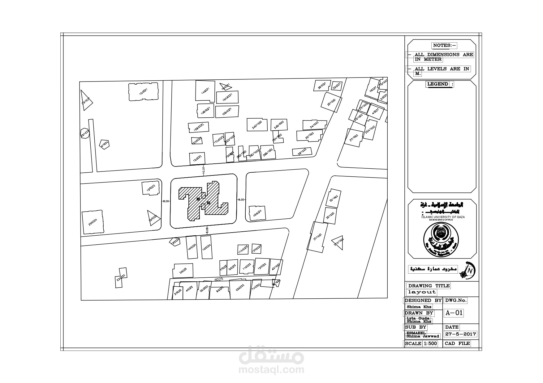 رسومات تنفيذية لعمارة سكنية