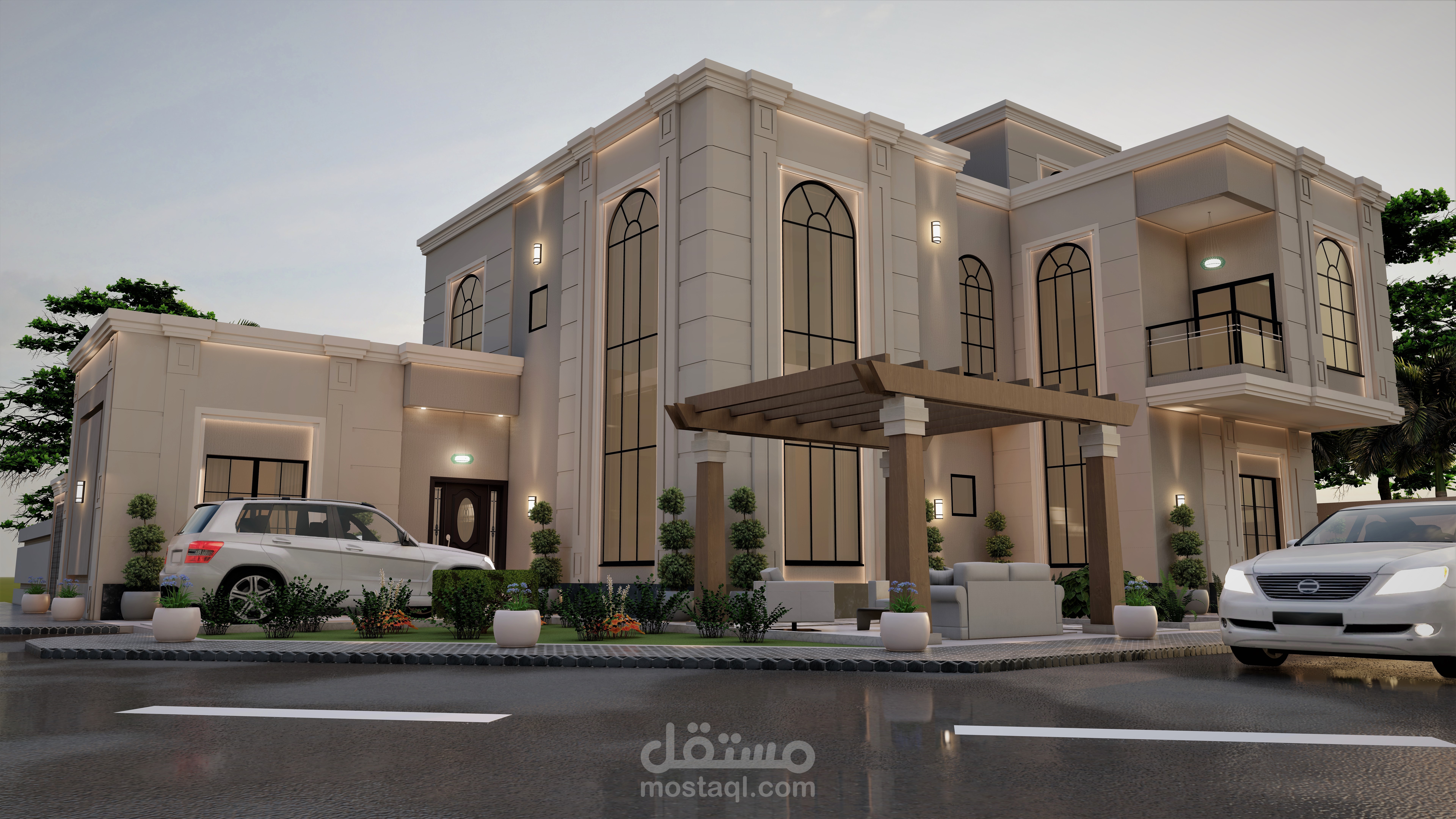تصميم وجهات نيو كلاسيك