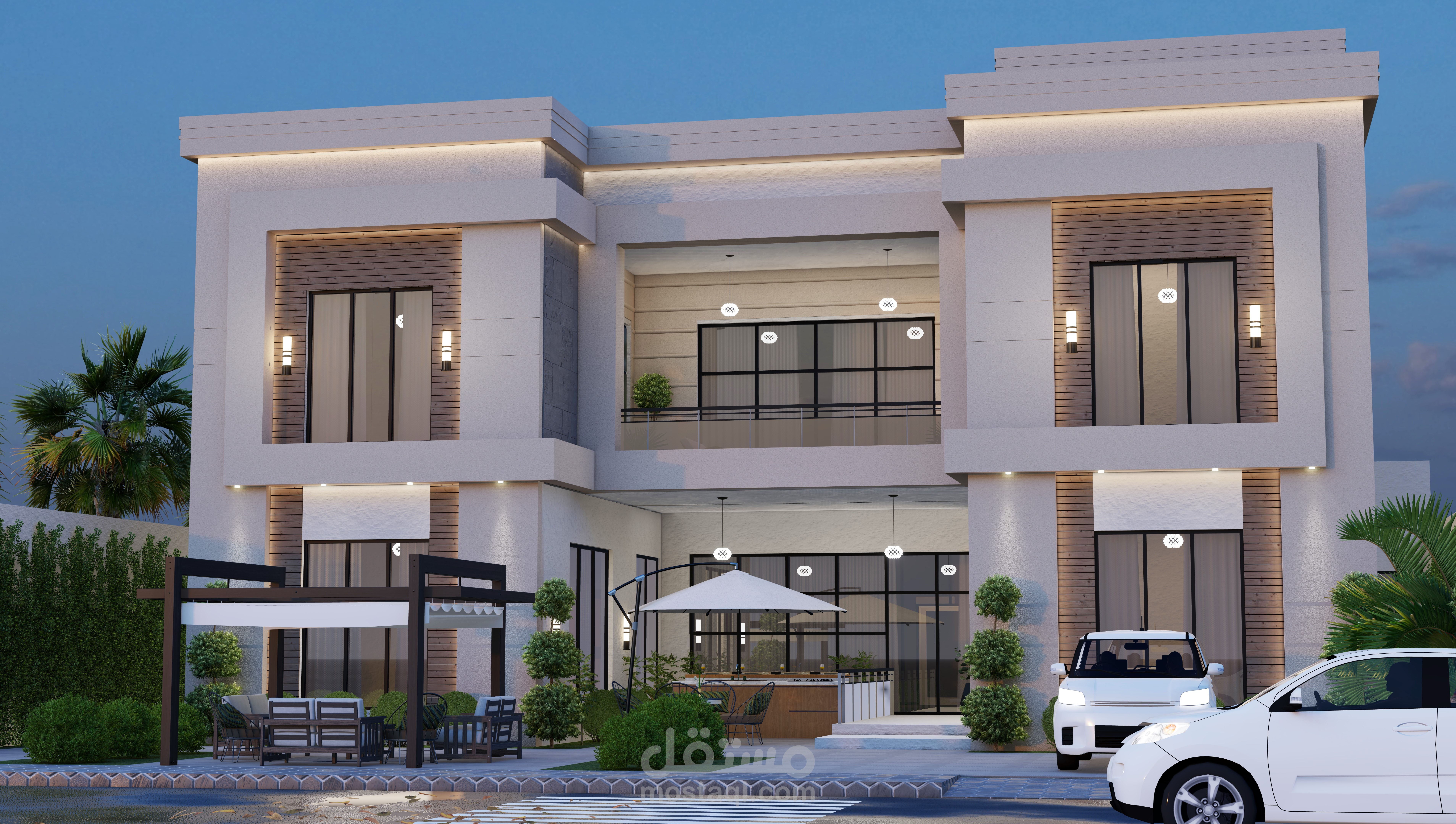 تصميم واجهه فيلا مقترح 2