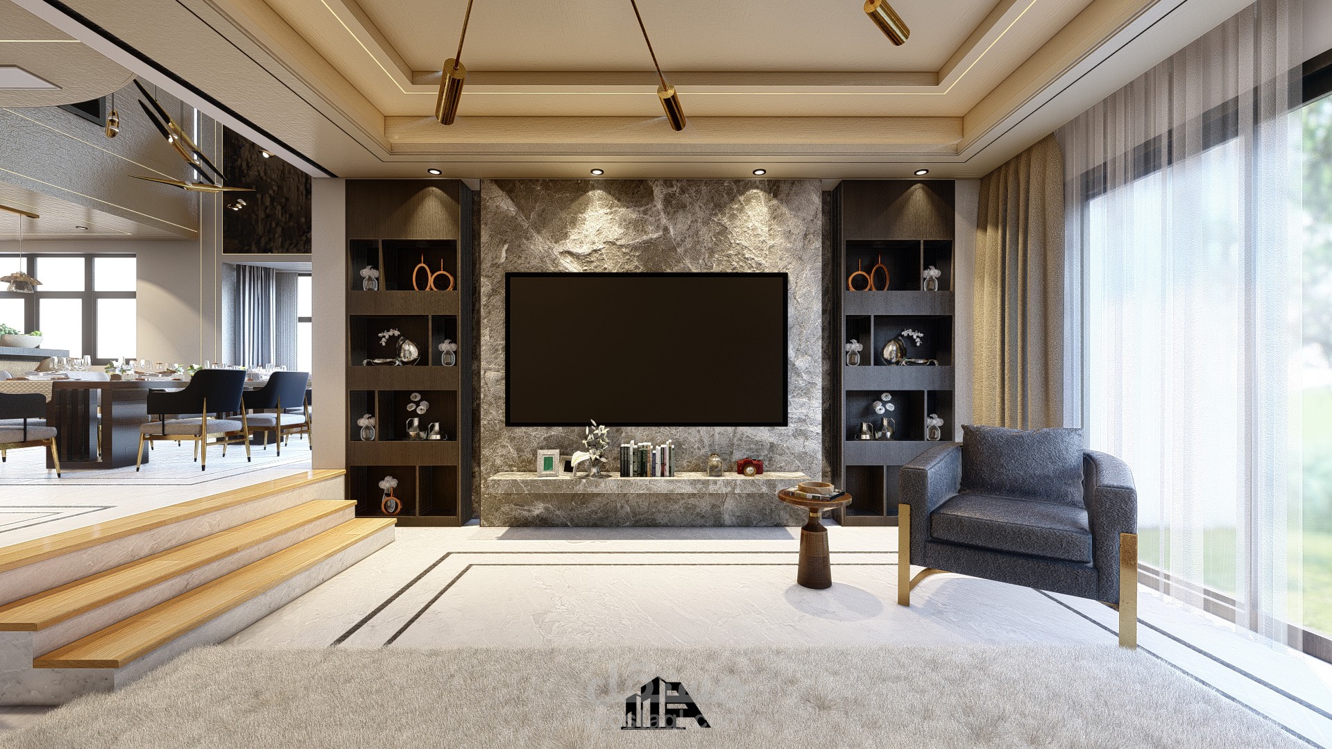 بفضل الله عميل رقم ( 1 ) تصميم داخلي لفيلا