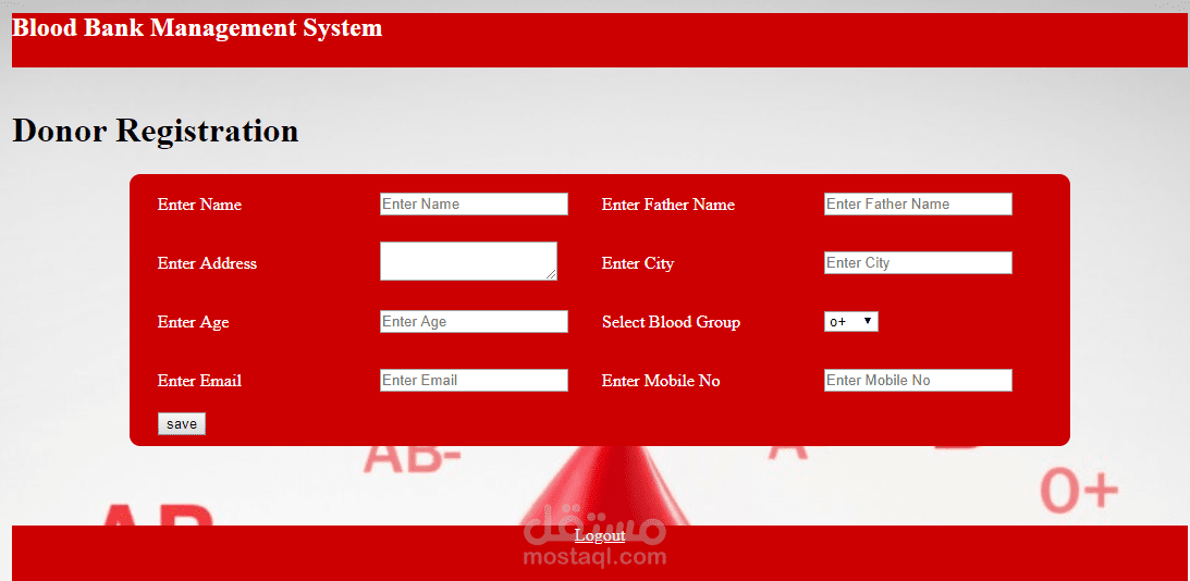 Blood Bank Management System