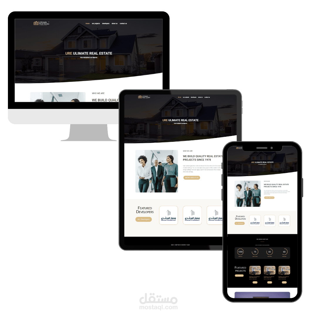 موقع عقارات بتصميم جذاب باستخدام الوردبريس