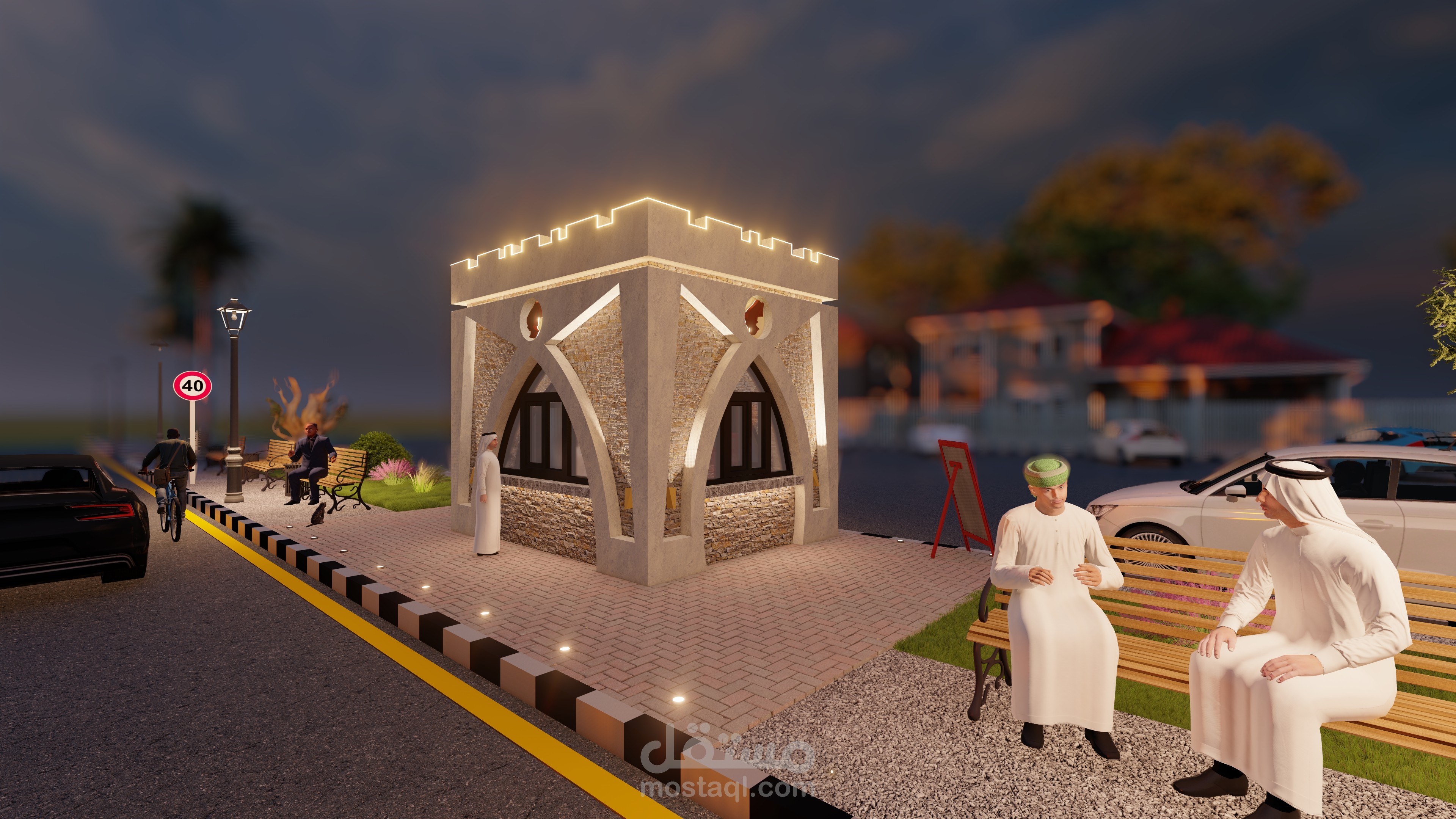 تصميم كشك قهوة في مسقط-عمان
