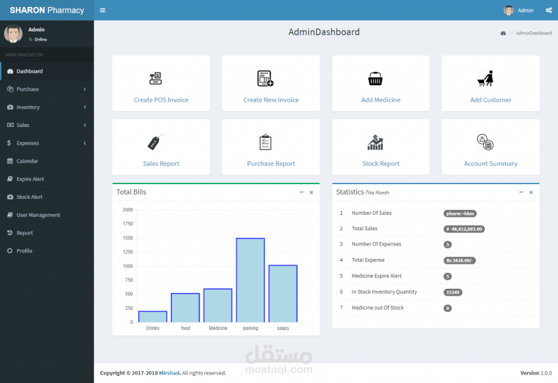 موقع لادارة الصيدليات