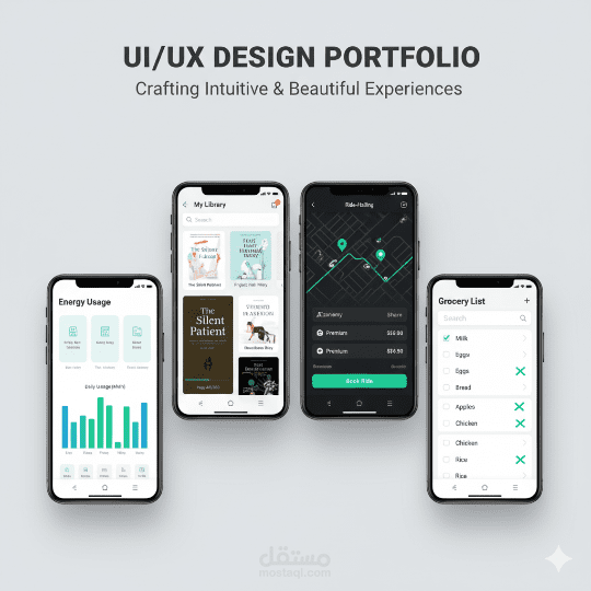 تصميم واجهة تطبيق جوال (UI/UX) باستخدام Figma
