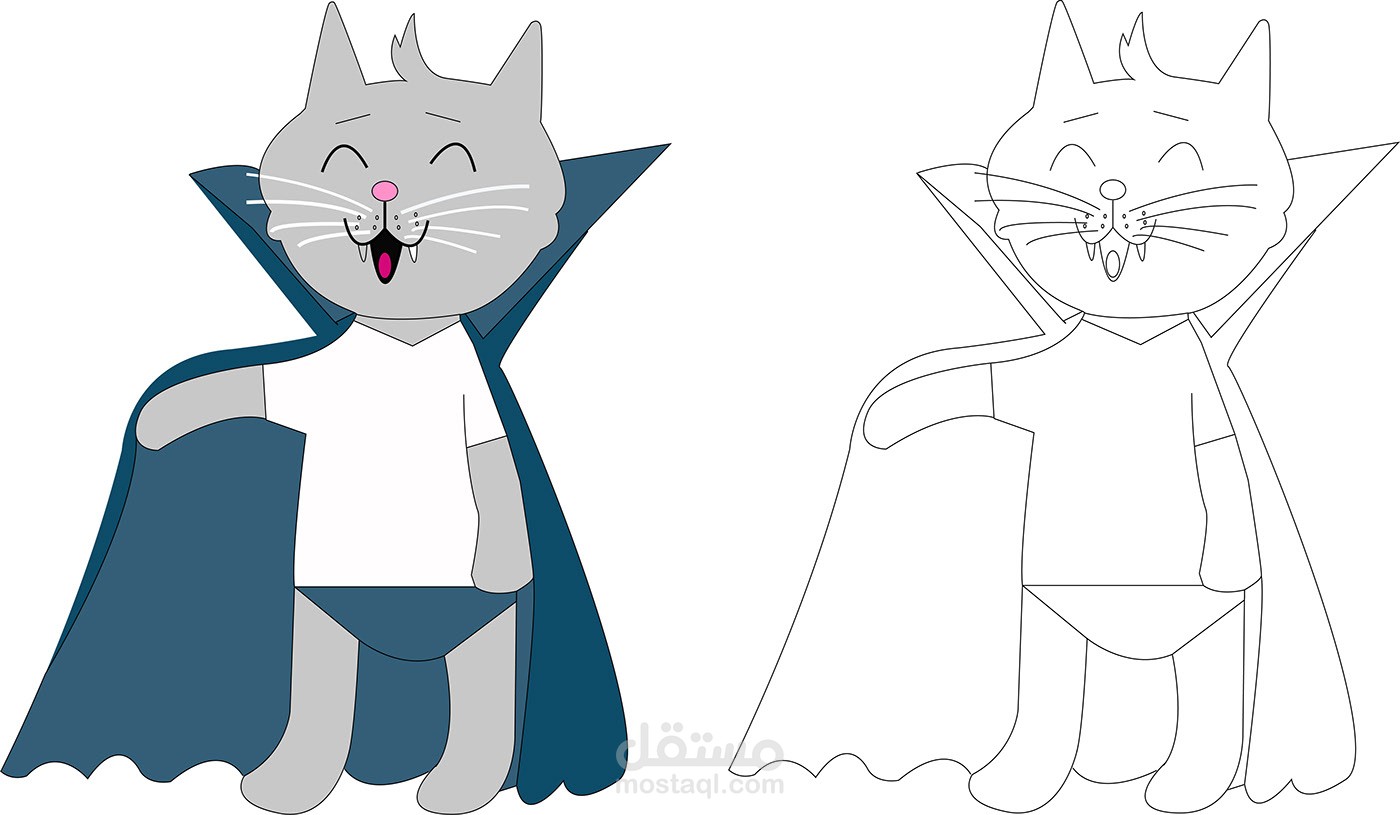 تحويل الرسومات الكرتونية الى رسم فيكتور