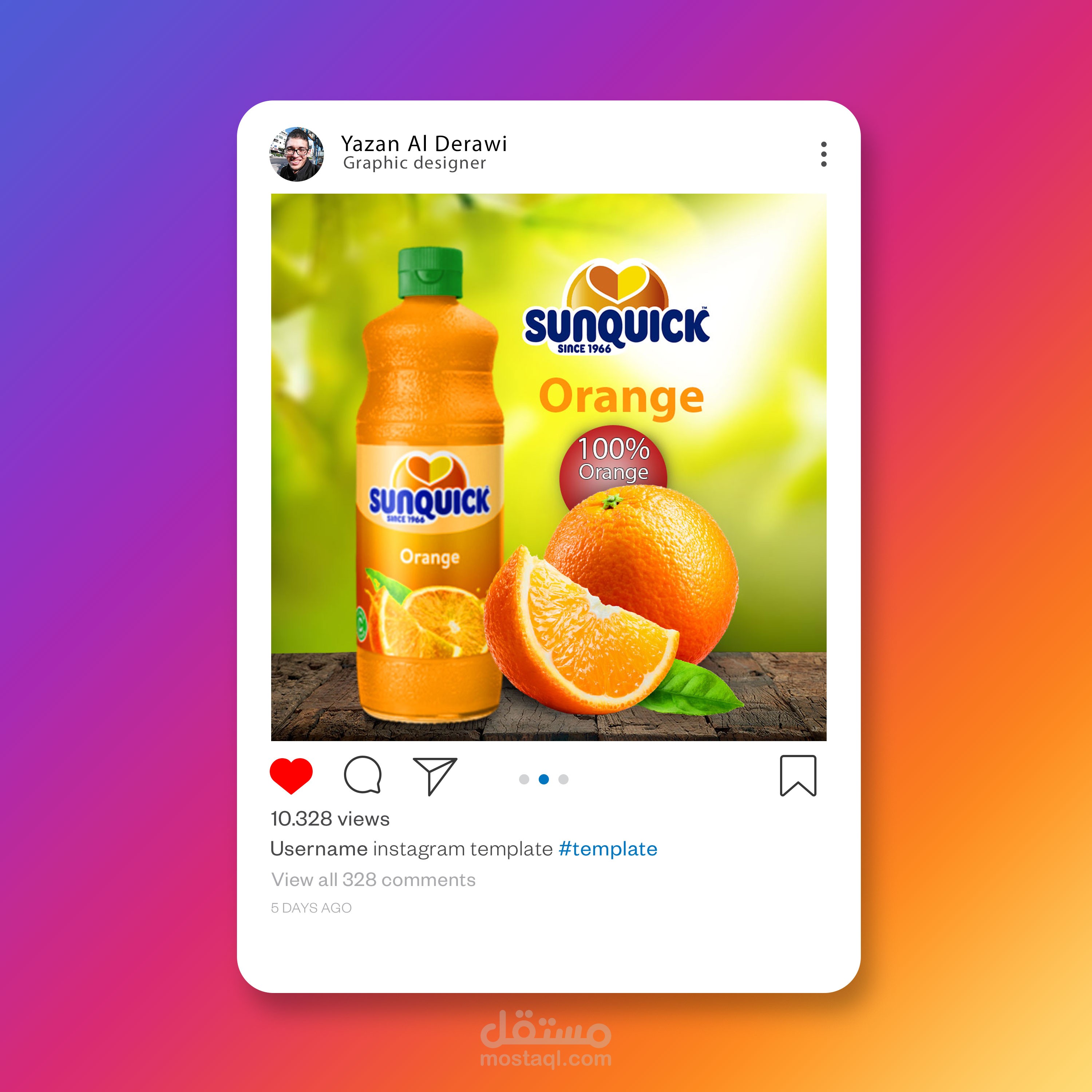 تصميم  سوشيال ميديا لمواد غذائية و مشروبات