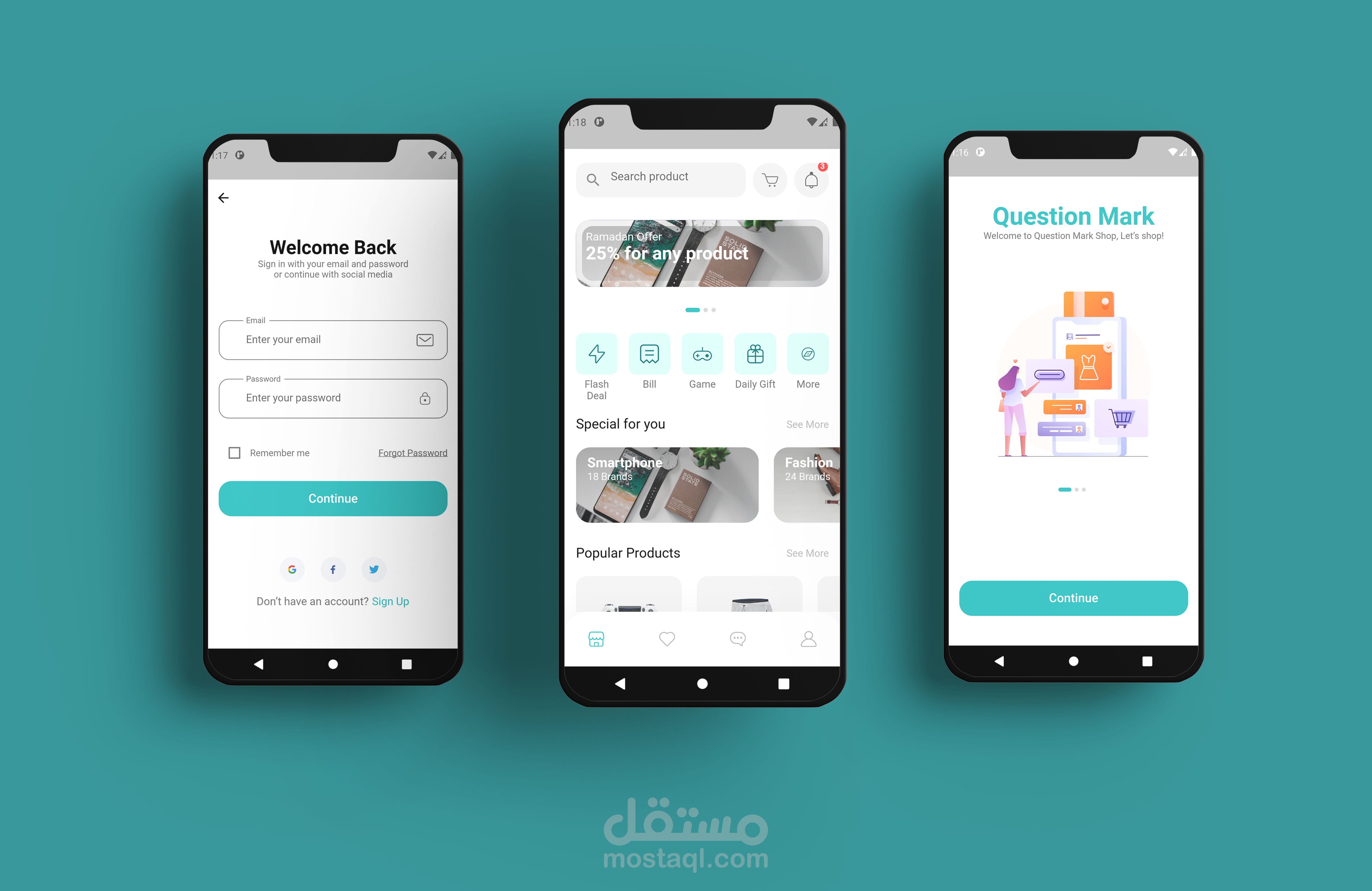 Ecommerce mobile application