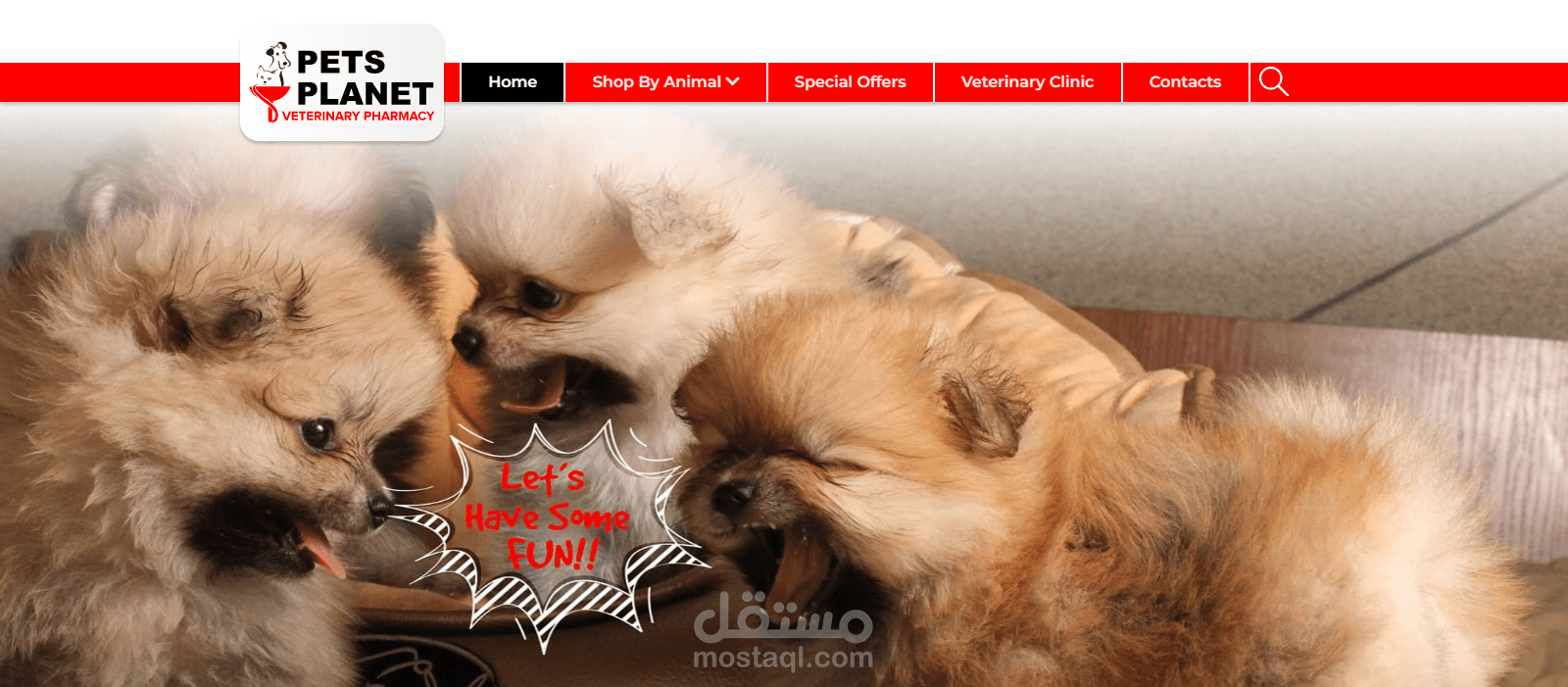 Pets Planets E-Commerce Website