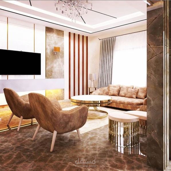 تصميم غرفة معيشة عصرية