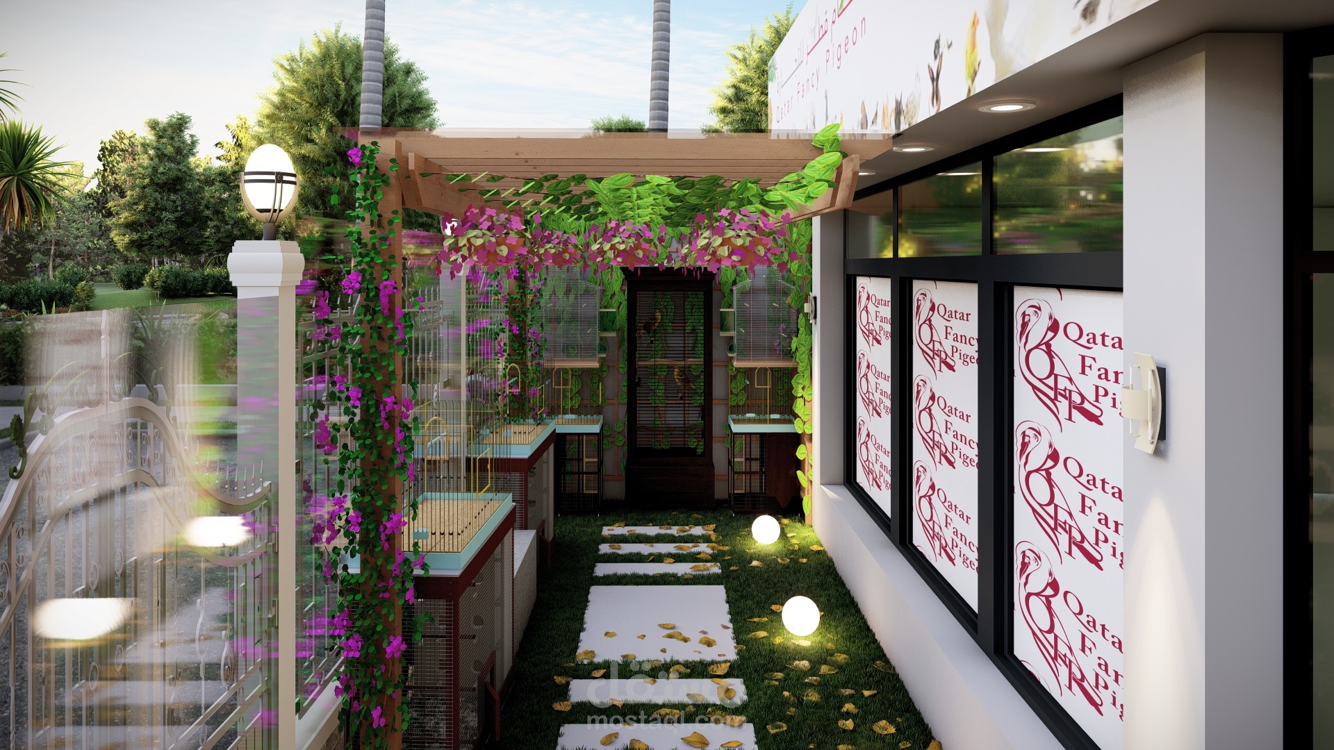تصميم محل طيور وحمام لدولة قطر