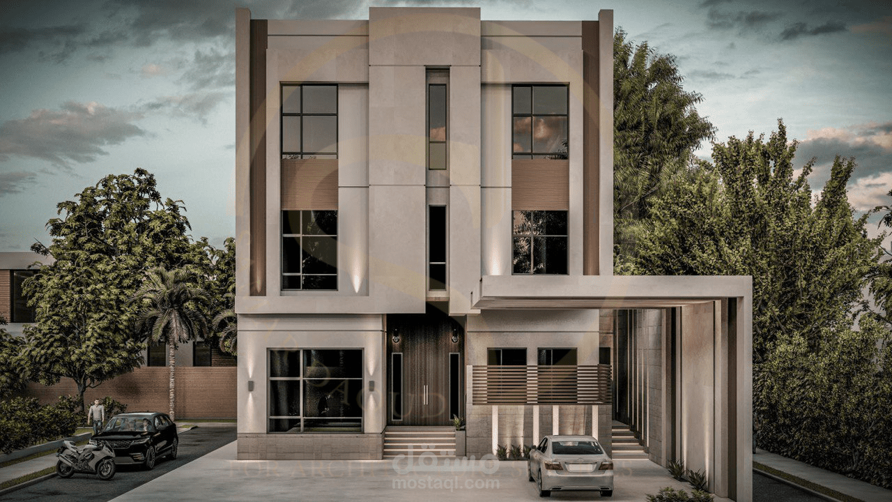 تصميم واجهة فيلا خارجية في الكويت