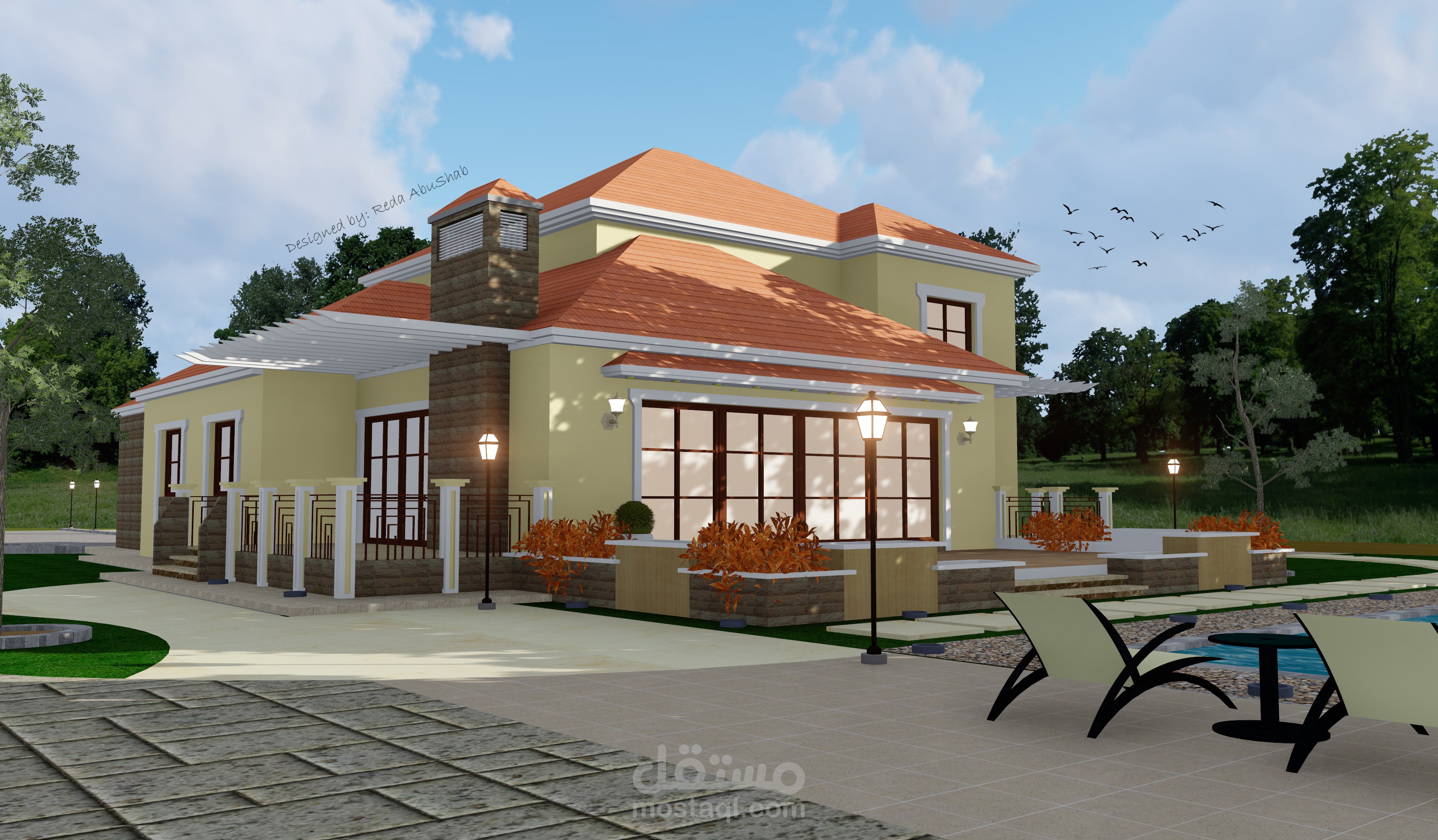 تصميم مبنى ريفي