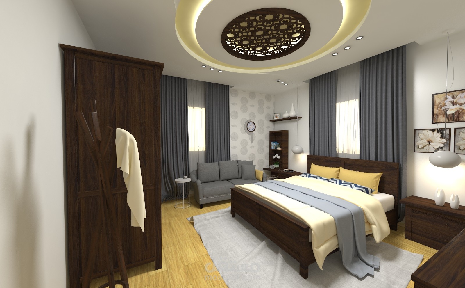 تصميم لغرفة نوم رئيسية