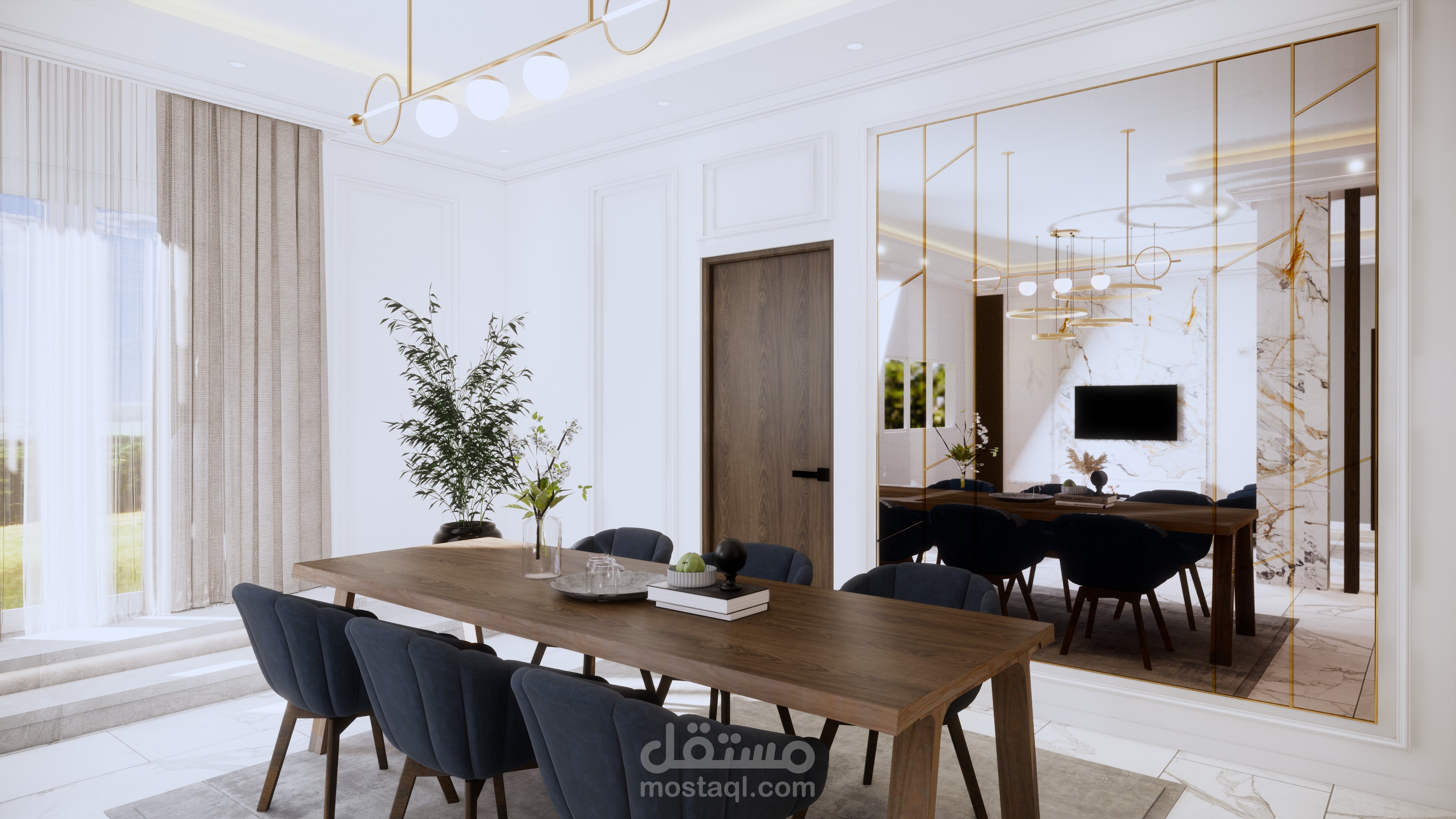 تصميم داخلي لمنطقة طعام