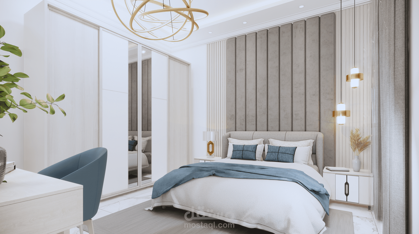 تصميم غرفة نوم نيو كلاسيك