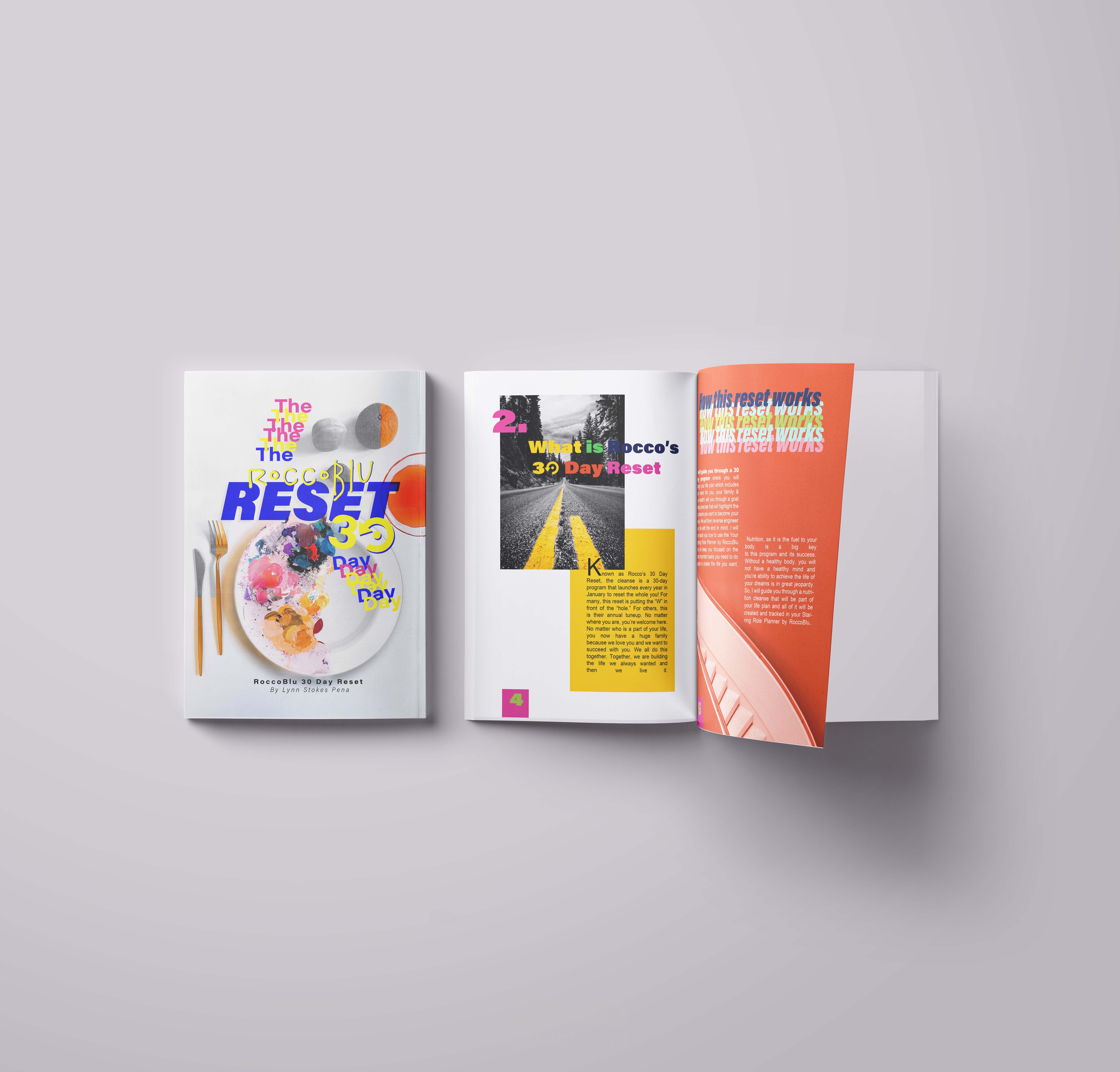 workbook cover and interior layout design