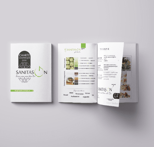 (brand guideline catalogue ( name+logo +branding guide