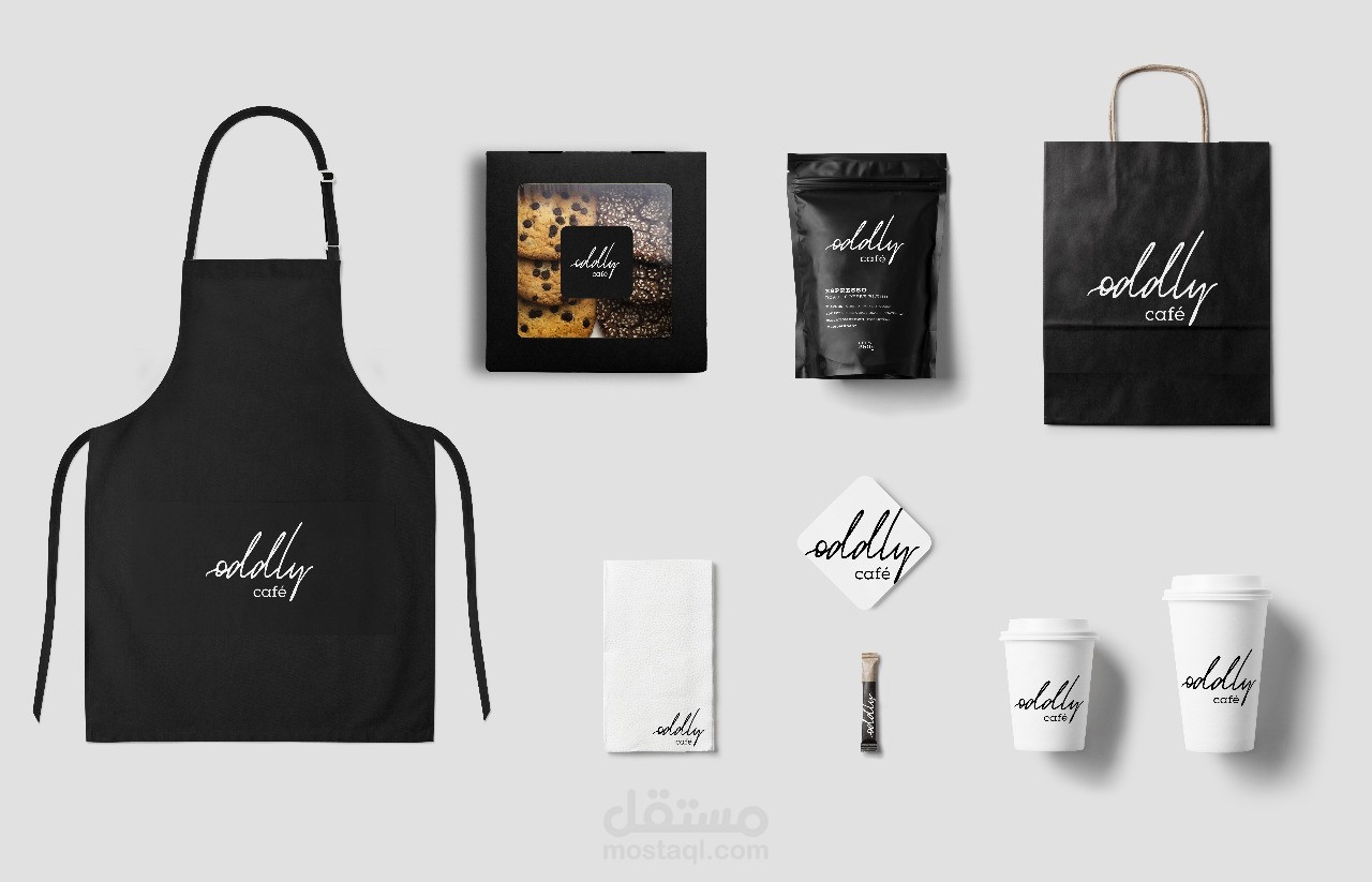 تصميم هوية Oddly Cafe