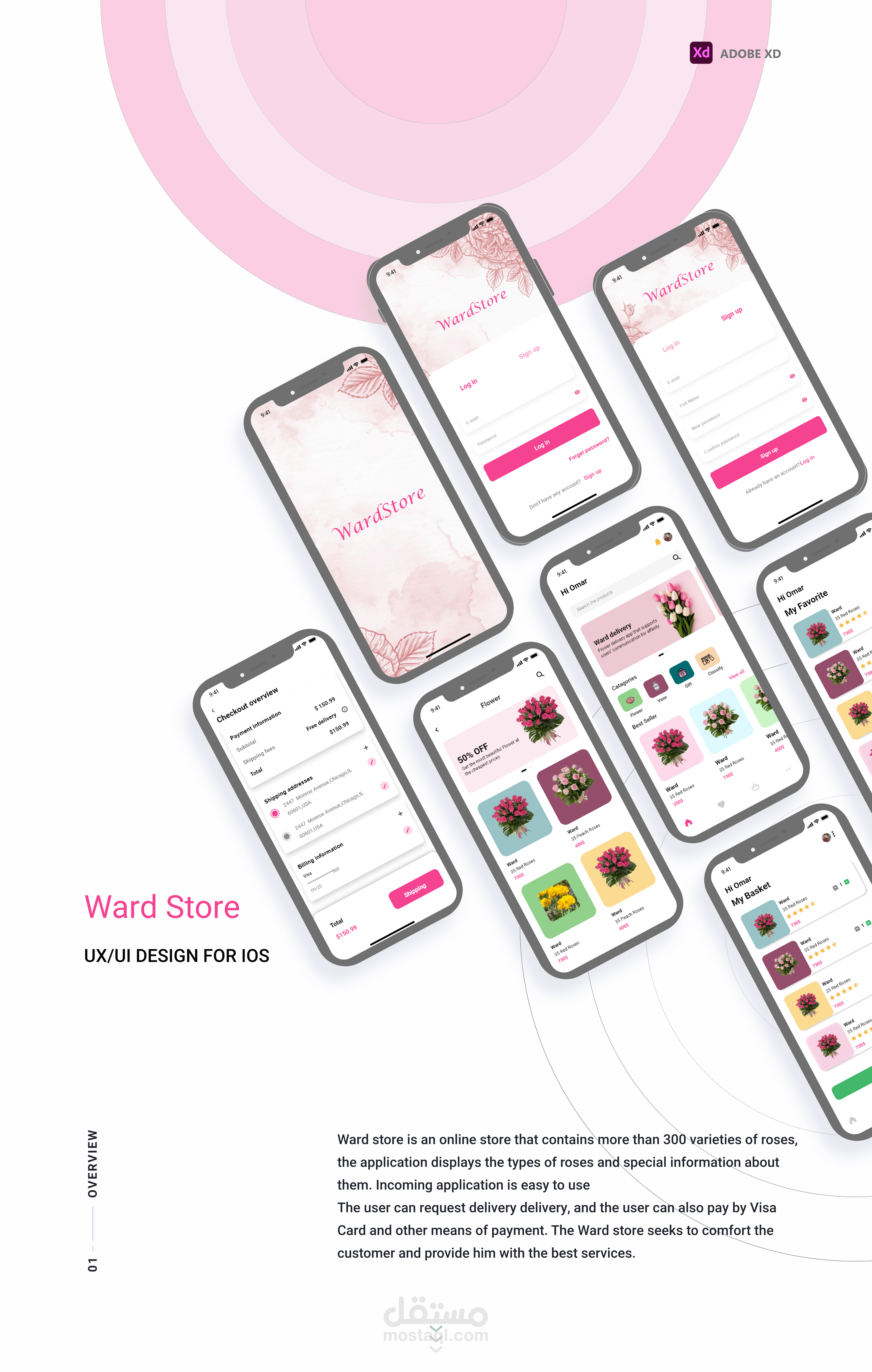 مشروع كامل ios - متجر ورد