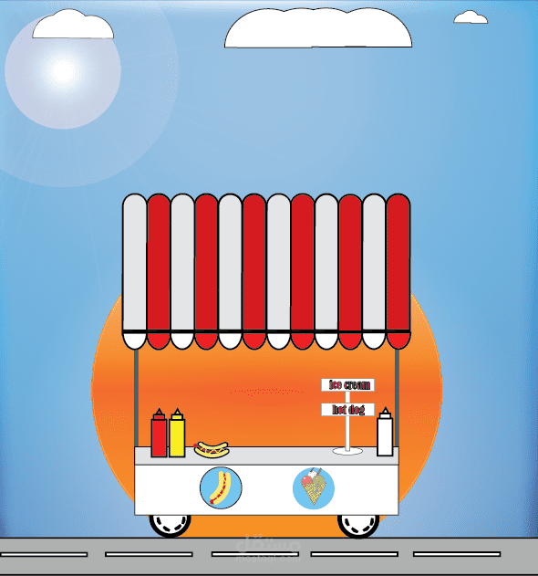 عريبه ايس كريم و هوت دج