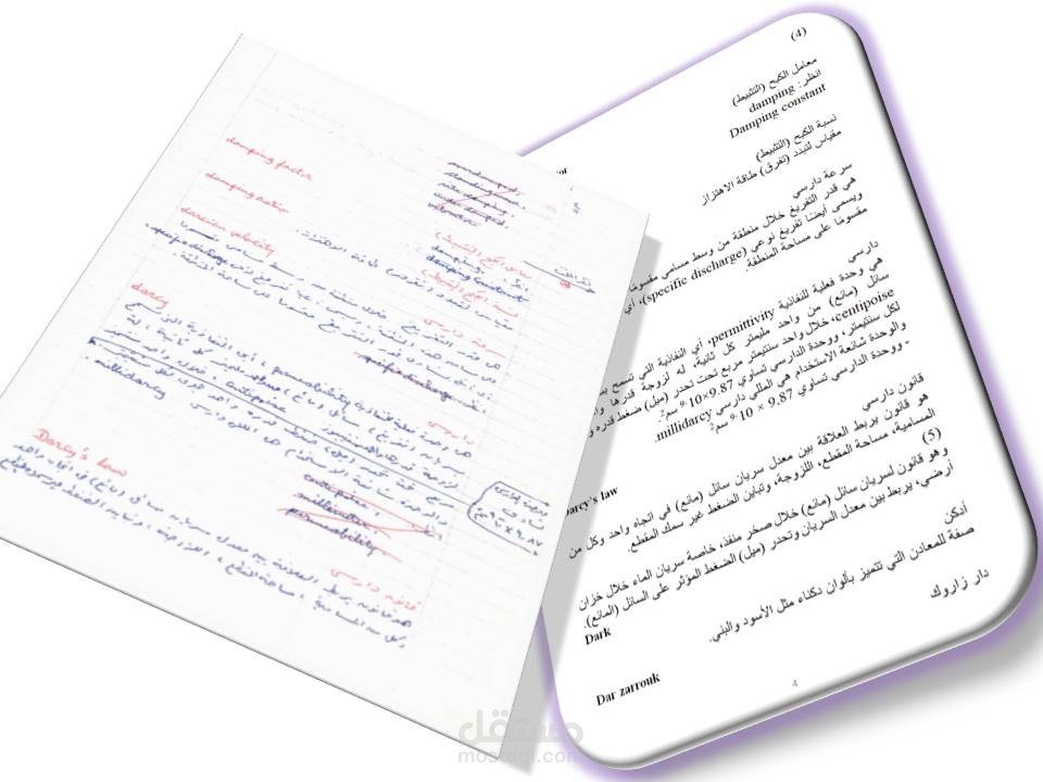 تفريغ نصي من خط اليد