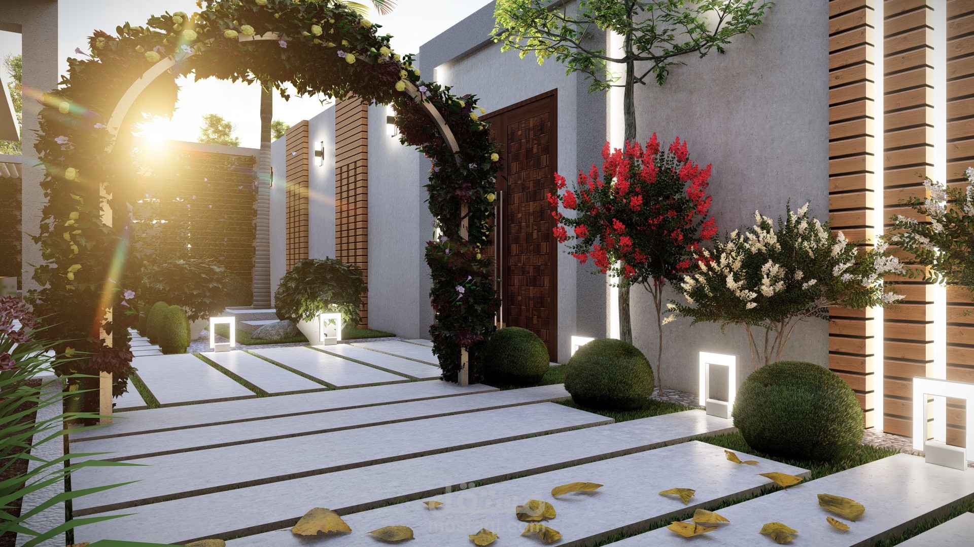 تصميم حديقة فيلا