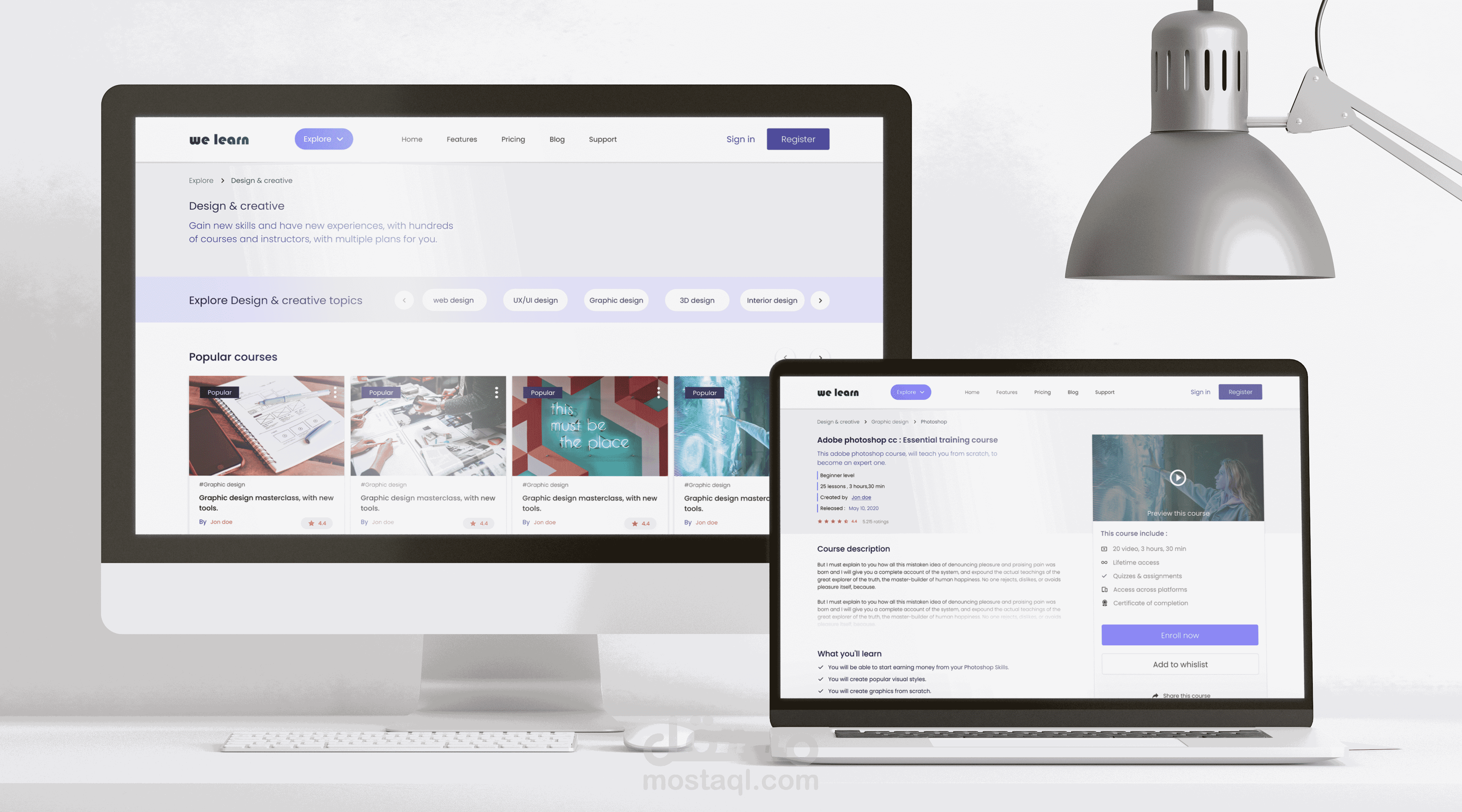 E-Learning platform website