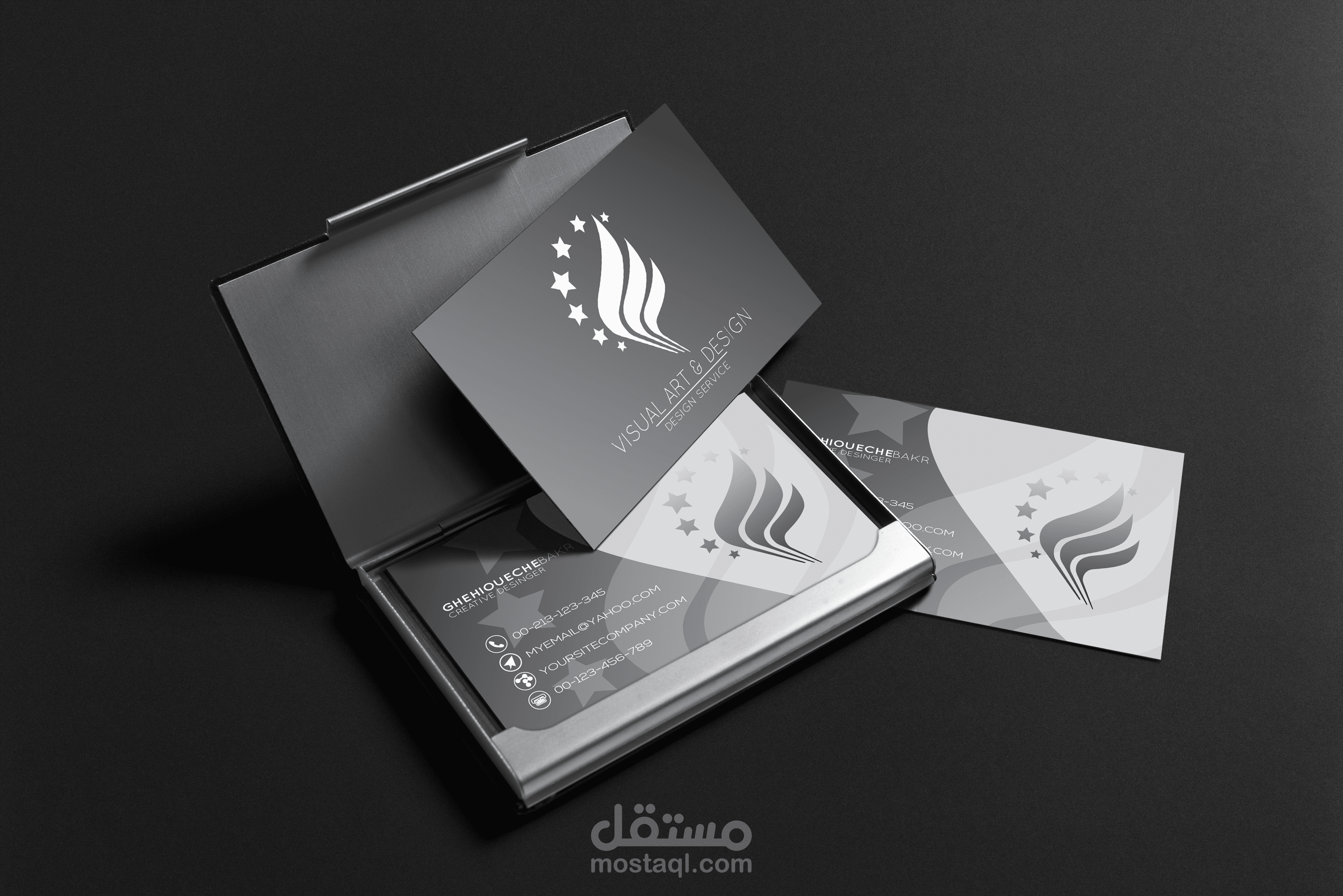professional Brand Identity, with black & gray