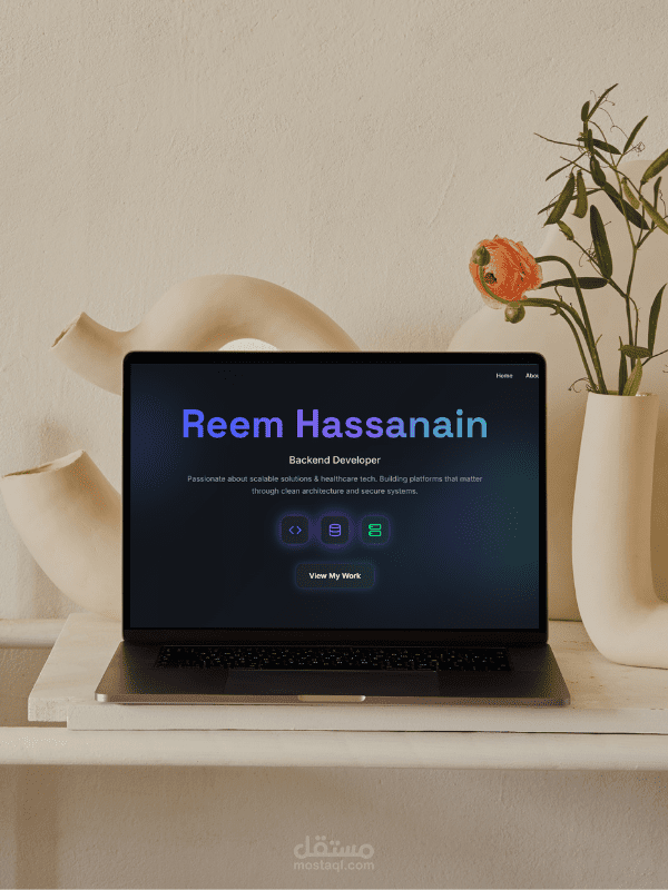 تصميم جذاب لبرتفوليو مهندس برمجيات